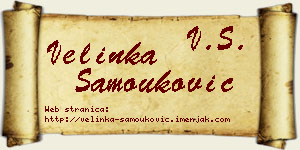 Velinka Samouković vizit kartica